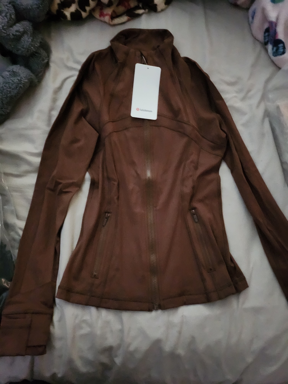 Women's Lulu Brown Zip-Up Jacket